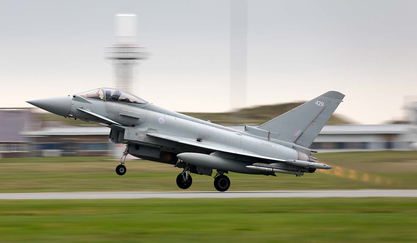 The British Royal Air Force In Trouble Fly A Jet Fighter